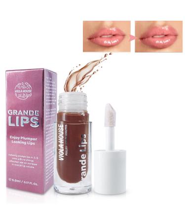 Viola House Lip Plumper Lip gloss extreme volume lips booster 100% natural sexy lip gloss for fuller -looking lips 5 colors lifter gloss.(5ml) (toasted apricot) - Buy Online on GoSupps.com