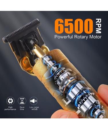 Zero Gapped Cordless Hair Clippers for Men - T-Blade Trimmer and Shaver Grooming Kit in Gold - Buy Online on GoSupps.com