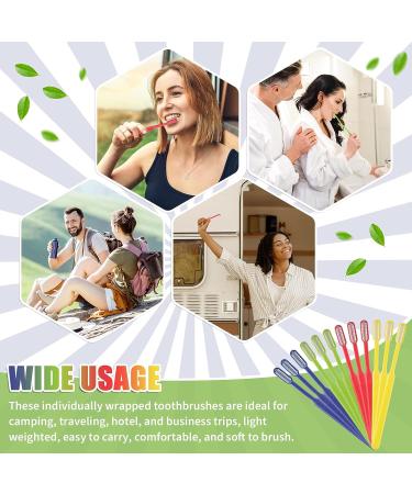 200 Pcs Disposable Soft Bristle Toothbrushes | Individually Wrapped Colorful Travel Toothbrushes for Dental Care | Single Use for Adults & Kids | Ideal for Vacation, Hotel | Non-Prepasted - Buy Online on GoSupps.com