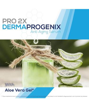 PRO 2X Derma Progenix Anti-Aging Serum - 2 Month Supply for Glowing Skin | Reduces Wrinkles Redness & Hyperpigmentation - International Shipping Available - Buy Online on GoSupps.com