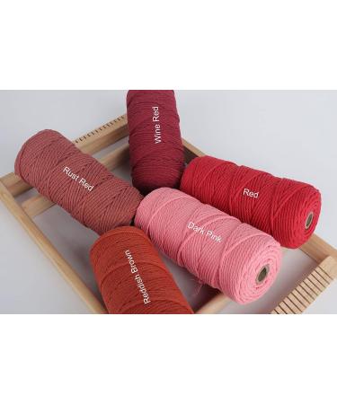 NOANTA Natural Colored Macrame Cord 2mm x 220yards - Cotton Rope for Wall Hanging, Plant Hangers, Crafts - Colorful Macrame Yarn for Knitting - Buy Online on GoSupps.com