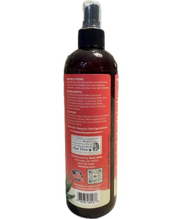 Real Aloe Aloe Vera Toner Spray (12 fl oz) | Certified Organic California-Grown Aloe | Hydrating Facial Toner & Mist for Skin & Hair | After Sun After Shave & Makeup Removal | Made in USA - Buy Online on GoSupps.com