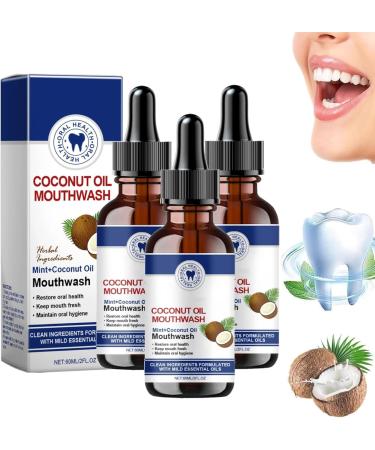 Ourlyard Coconut Oil Pulling, Coconut Oil Pulling For Teeth, Pure Organic Coconut Oil Pulling, Powerful Organic Coconut Peppermint Pulling Oil, Ourlyard Coconut Oil Mouthwash Essential Oil (3)