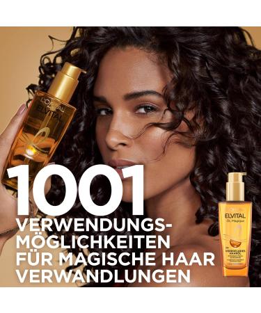 L'Or al Paris Elvital Magic Oil 100ml - Nourishing Hair Oil for Soft Shiny Hair Frizz Control & Heat Protection up to 230 C with 6 Precious Flower Oils - Buy Online on GoSupps.com