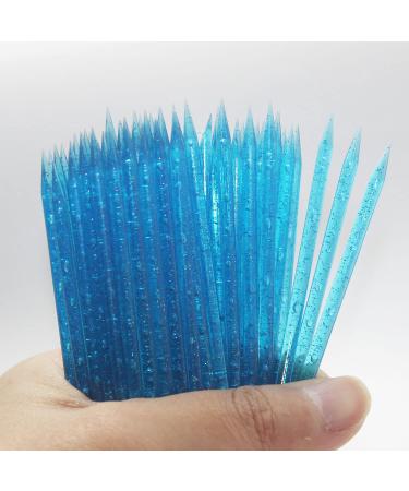 200PCS Dark Blue Nail Stick Cuticle Pusher Manicure Pedicure Cleaning Care Sticks - Buy Online on GoSupps.com