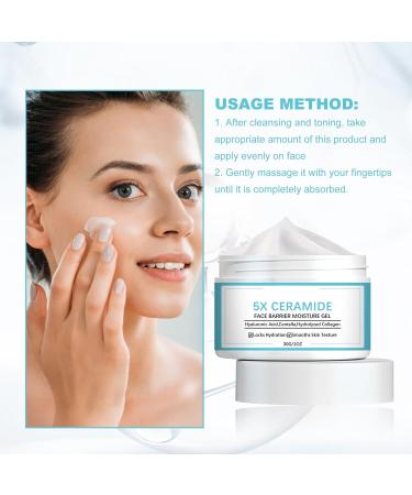 5x Ceramide Cream Repair Cream for Men Women Face Skin Barrier Repair and Moisturizer (30G 1PCS) 30 g (Pack of 1) 1PCS - Buy Online on GoSupps.com