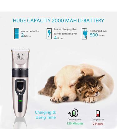 Enjoyfeel Dog Grooming Clippers Electric Pet Trimmer Cordless and Low Noise Grooming Set for Dogs Cats Professional USB Rechargeable Hair Shaver Set - Buy Online on GoSupps.com