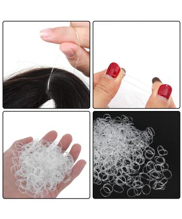 Molain Mini Hair Rubber Bands - Transparent Elastic Ponytail Holders for Toddlers Girls & Women - 1000 Pieces for Braid & Wedding Hairstyles - Buy Online on GoSupps.com