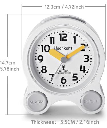 Hearcent Speaking Alarm Clock for Blind & Visually Impaired - German Voice Background Lighting 5 Alarms - Ideal for Seniors (Green) - Buy Online on GoSupps.com