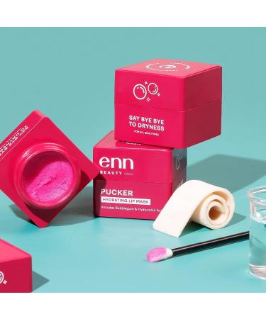 Pucker Hydrating Lip Mask with Hyaluronic Acid | Tinted Bubblegum Lip Mask for Dry Dark Lips | Natural Treatment for Chapped Lips | Unisex | 6g - Buy Online on GoSupps.com