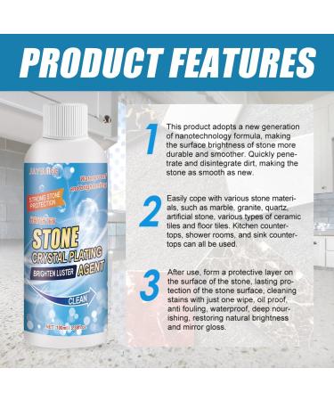 Stone Stain Remover Stone Crystal Plating Agent Stone Polishing and Coating Agent Stone Nano Crystal-Plating Agent Marble Cleaner Stain Remover Stone Polishing and Coating Agent (1PCS) - Buy Online on GoSupps.com