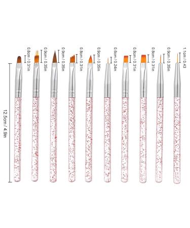 10pcs Nail Art Brush Set - Flat Line UV Gel & Acrylic Painting Tools for Manicure - Buy Online on GoSupps.com