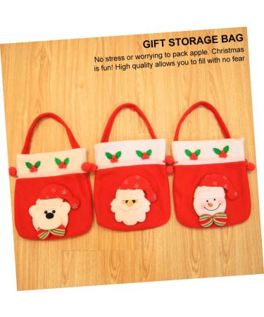 Abaodam 4 Pcs Candy Tote Kids Tote Bags Xmas Flannel Bags Christmas Apple Tote Pouch Child Storage Box - Buy Online on GoSupps.com