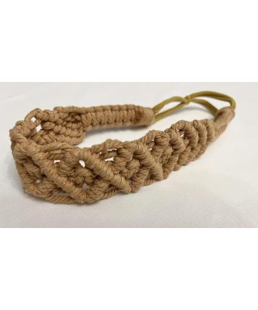 Hixixi 3PCS Handmade Knit Crochet Headbands for Women and Girls | Boho Macrame Hairbands with Elastic No Slip Design - Buy Online on GoSupps.com