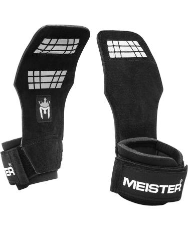 Meister Elite Leather Weight Lifting Grips w/Gel Padding (Pair) Small/Medium