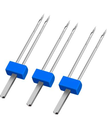12-Piece Double Twin Needles Set with Plastic Box for Household Sewing Machine - 2.0/90, 3.0/90, 4.0/90 Sizes - Buy Online on GoSupps.com