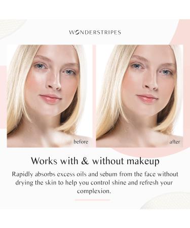 Wonderstripes TOUCH-UP BLOTTING FILM - 30 Sheets for a Natural & Flawless Complexion | Mattifying Oil Control - Buy Online on GoSupps.com