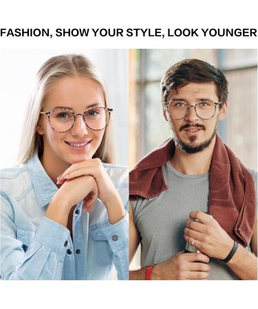 Kaeoisfu Super Light Oval Frame Reading Glasses | Blue Light Filter | Unisex Computer Reading Glasses - Buy Online on GoSupps.com