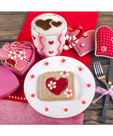 Uposao 100 Pieces Edible Flowers Cupcake Toppers Sticky Rice Paper Decorative Cake Decorations Birthday Party Food Decorations 100Pcs - Buy Online on GoSupps.com