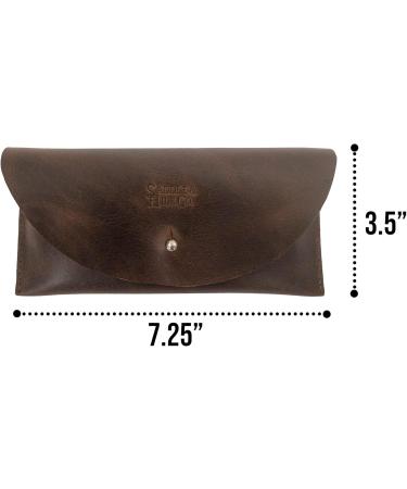 Handmade Bourbon Brown Sunglasses Case | Durable & Soft Accessory | Saddle & Hide Co. - Buy Online on GoSupps.com