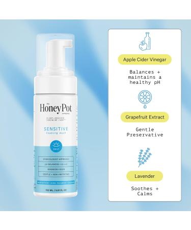Buy The Honey Pot Company Sensitive Feminine Wash - Herbal Infused Natural Hygiene for Sensitive Skin - pH Balanced Plant-Based Wash (5.51 Fl Oz - Buy Online on GoSupps.com