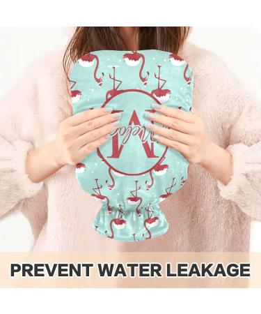 Personalized Christmas Flamingo Hot Water Bottle - 1L Pain Relief & Warmth for Women & Girls | Ideal for Bed & Feet - Buy Online on GoSupps.com
