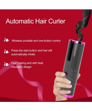 Automatic Cordless Curling Iron - USB Rechargeable Hair Curler with LCD Display Timer & 3 Temperature Settings for Perfect Curls - Buy Online on GoSupps.com
