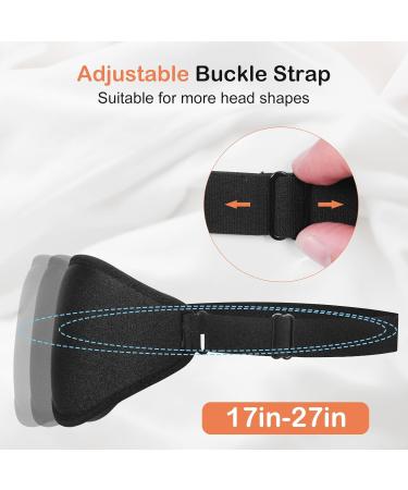 3D Memory Foam Sleep Mask - 100% Light Blocking Eye Mask with Adjustable Strap for Men & Women - Perfect Night Blindfold (Black - Buy Online on GoSupps.com
