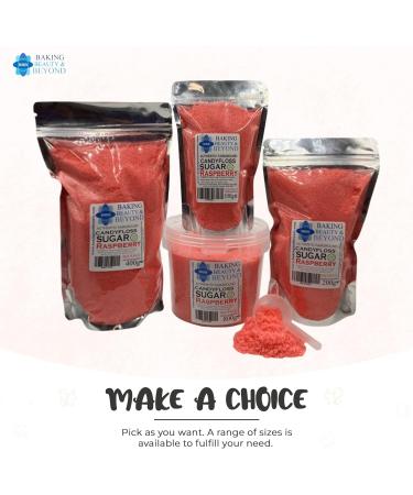 Baking Beauty and Beyond Premium Raspberry Flavour Floss Sugar - 800g Bulk Cotton Candy Flossing Sugar with Natural Ingredients for Every Occasion - Buy Online on GoSupps.com