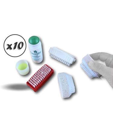 Shop Kibros 10-Piece Cleaning & Hand Care Set | Double-Sided Nail Brushes Pumice Stone & Hand Treatment | International Shipping Available - Buy Online on GoSupps.com