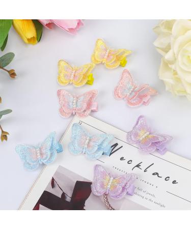 Arqumi Butterfly Hair Clips - Set of 8 Colorful Clips with Pearls for Girls, Teens & Women - Buy Online on GoSupps.com