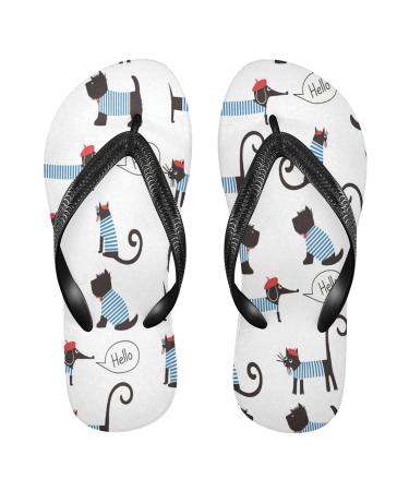 Mnsruu flip-flops for dogs French puppy animal dachshund flip-flops for home hotel spa bedroom travel l for men and women