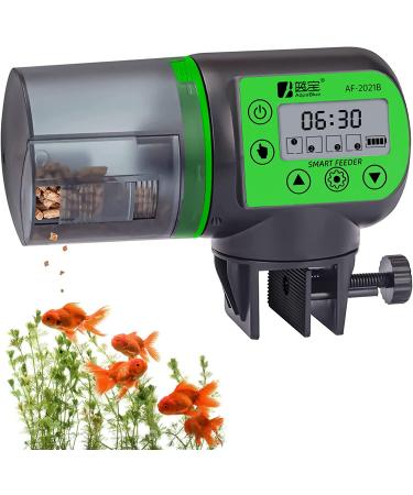 SUNWEN Automatic Fish Feeder with 2 Timer Dispensers - 7oz Auto Fish Food Feeder for Aquarium - Ideal for Vacation - LED Screen Included - Buy Online on GoSupps.com