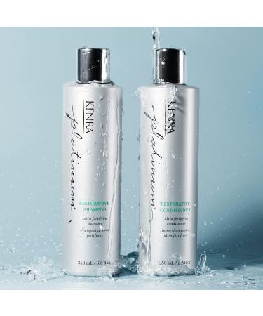 Kenra Platinum Restorative Shampoo & Conditioner Set - Ultra Fortifying for All Hair Types | Restores Smoothness Shine & Broken Hair Bonds | 31.5 Fl Oz - Buy Online on GoSupps.com