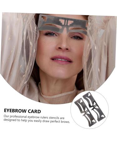 Anneome Stainless 2pcs Clear Ruler Eyebrow Guide Stencil Brow Makeup Supplies Measuring Tool Eyebrow Shape Metal Stainless Steel - Buy Online on GoSupps.com