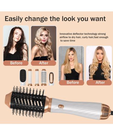 Hairstyler 6 in 1 Set Versatile Air Dryer & Styling Brush with 6 Accessories for Volume Curls & Smoothing | International Shipping Available - Buy Online on GoSupps.com