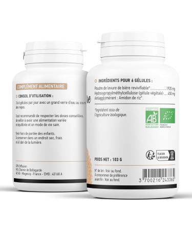 Organic Brewer's Yeast - 320mg - 200 vegetable capsules - Buy Online on GoSupps.com