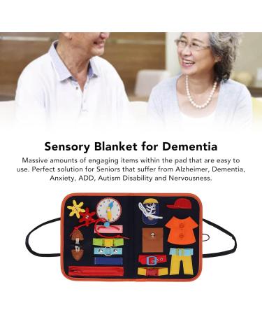 WOOX HECHM Fiddle Blanket for Dementia | Calming Sensory Therapy Blanket with 15 Activities | Improve Hand Skills for Seniors - Buy Online on GoSupps.com