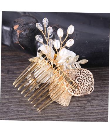 DOITOOL 1pc Bride Headpiece Crystal Headpiece Bridal Comb Headwear for Women Headpiece for Bride Tiara Bride Insert Comb Women Hair Accessory Leaf Hair Comb Miss - Buy Online on GoSupps.com