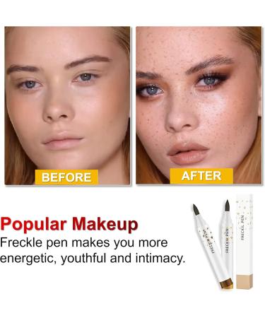Freckle Pen Artificial Fake Freckles Create Fashionable Natural Freckles Makeup Waterproof Long Lasting Soft Dot Sopt Pen for Face Makeup(Dark Brown and Light Brown ) - Buy Online on GoSupps.com