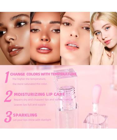 Magic Color Changing Lip Oil - Hydrating Gloss Long Lasting Pink Warm Tone Transformation - Buy Online on GoSupps.com
