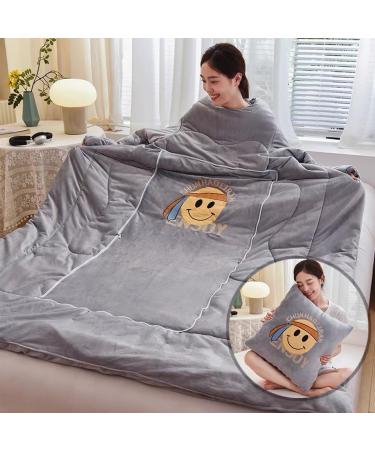 Ceiling with sleeves portable TV ceiling full body ceiling cuddly blanket daily blanket Sherpa warm blanket for adults women and men (crystal office)