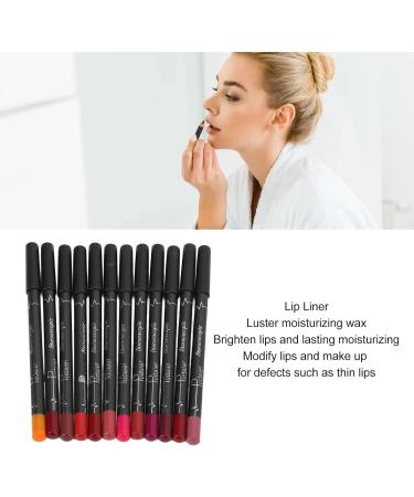 12Pcs Lip Liner Set Lip Liners Lipliner Set Lip Liner Pencil Lip Liner Contour Pencil Matte Lipstick Makeup Tool Set Long Lasting Lip Liners - Buy Online on GoSupps.com