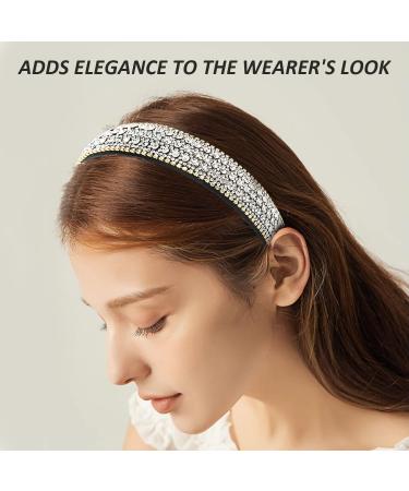 1 Piece Diamond Headband With 6 Pieces Pearl Hair Clips Diamond Headband Diamond Headband For Women Glitter Headband Gemstone Headband Crystal Diamond Hair Accessories - Buy Online on GoSupps.com