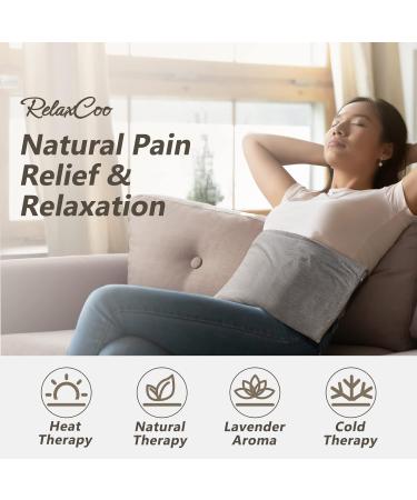 RelaxCoo Microwavable Heating Pad for Neck and Shoulder Pain Relief - Washable Cover, Moist Heat Therapy - Lavender Scented - Buy Online on GoSupps.com