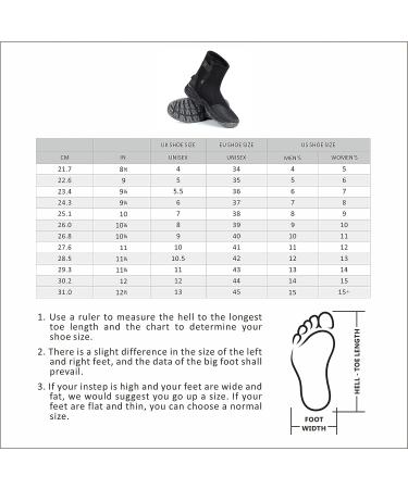 SARHLIO Neoprene Dive Boots 5mm Tall Zippered | Anti-Slip Rubber Sole | Durable Wetsuit Boots for Water Sports | Scuba Diving & Snorkeling | Unisex 4/5 - Buy Online on GoSupps.com