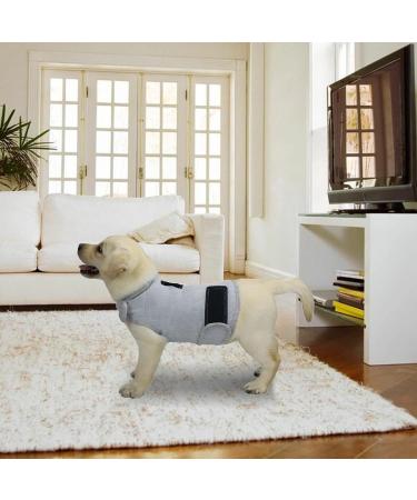 Dog Calming Coat - Thunder Wrap Vest for Fear Relief | Reflective Stripes | Light Gray - International Shipping - Buy Online on GoSupps.com