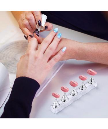 Prousky 2 Set Magnetic Nail Display Stand for False Nail Tip Manicure - Silver - Buy Online on GoSupps.com