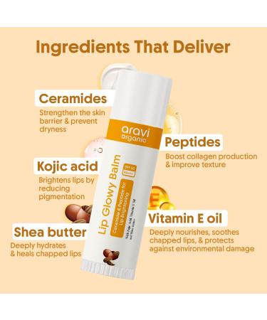 Anesavi Organic Natural Lip Balm With SPF 50 PA+++ | Brightening Lip Balm for Dark Lips | Hydrates Dry & Chapped Lips | Kojic Acid Ceramide Peptide & Vitamin E | Men & Women | 5g - Buy Online on GoSupps.com