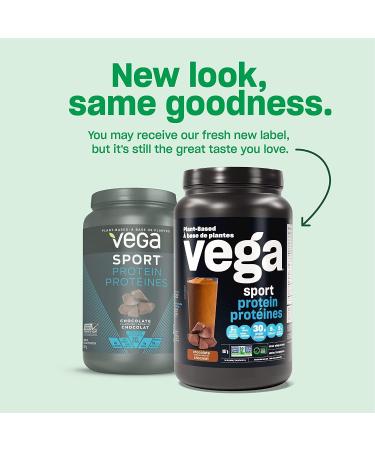 Vega Sport Protein Powder Chocolate with Shaker Bottle - Plant Based Vegan Protein Powder BCAAs Amino Acid tart cherry Non Dairy Gluten Free Non GMO (19 servings) - Buy Online on GoSupps.com